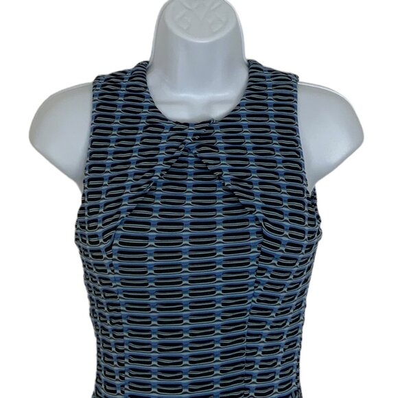 Opening Ceremony Jacquard Skater Dress XS Peony Blue Sleeveless Mini Party NEW - Picture 7 of 12